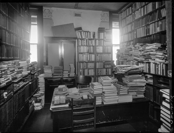 Library workroom Public Library of Western Australia Hackett Hall in James Street Perth 1954