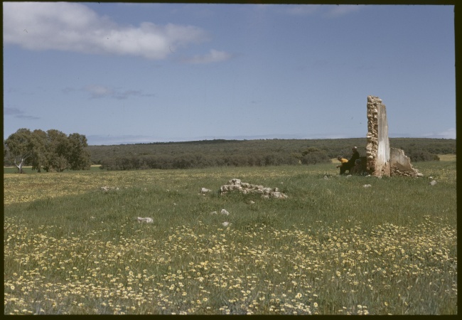Ruins of the first home in Australia of Dick Perry and family Irwin Western Australia September 1969