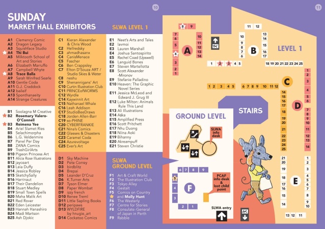 2024 PCAF Market Hall Day - exhibitors list and floor plan