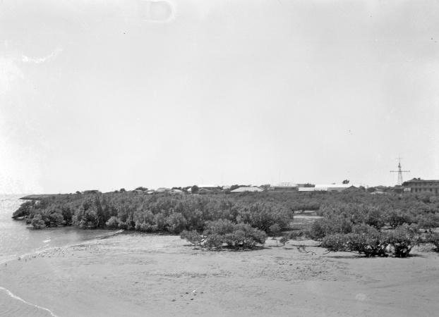 Port Hedland viewed across mangroves from the jetty Western Australia 1952