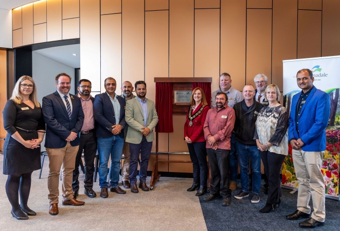 Mayor Ruth Butterfield and City of Armadale Councillors at the opening of the Piara Waters Library 2 September 2024