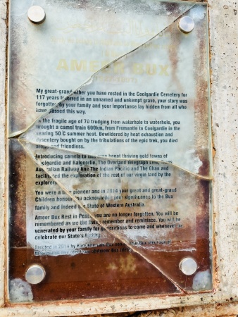 Ameer Bux 18271897 commemoration Coolgardie Cemetery 2023