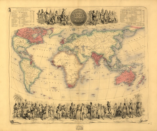 British Empire throughout the world exhibited in one view 1850
