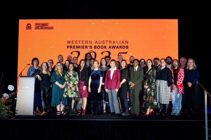 Shortlisted authors on stage