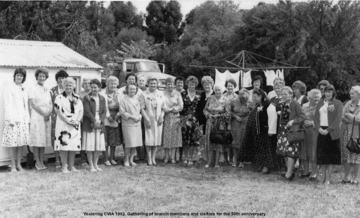 CWA gathering of branch members and visitors for 50th anniversary 1982