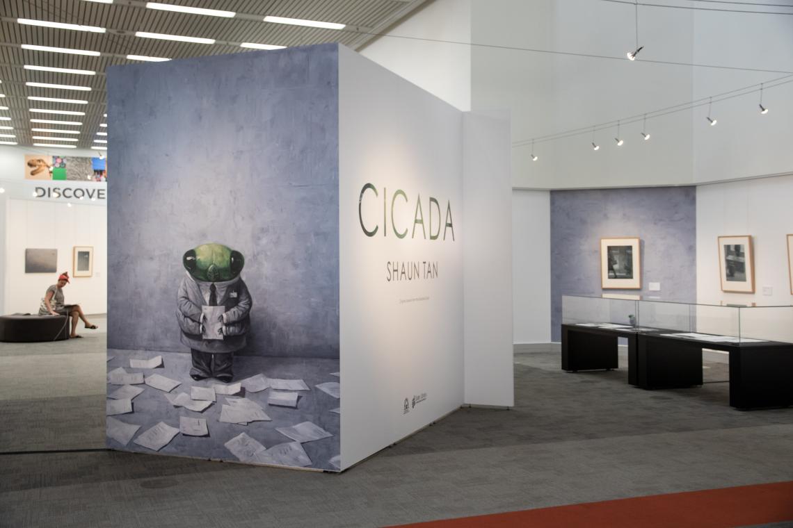 Ground Floor Gallery exhibition space showing Cicada