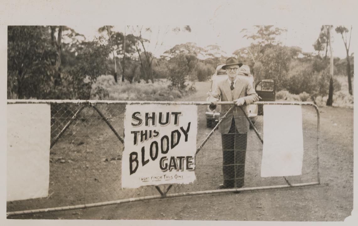 Shut this bloody gate c1945