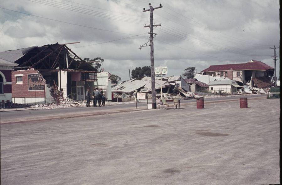Aftermath of the Meckering earthquake 1968
