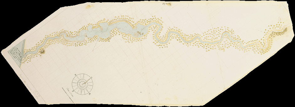 Chart of the Swan River by Francois-Antoine Boniface Heirisson 1801 
