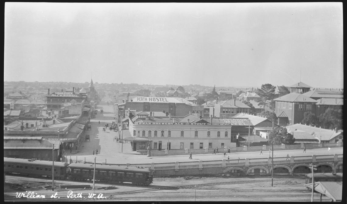 112322PD William Street looking north from the railway line 1919