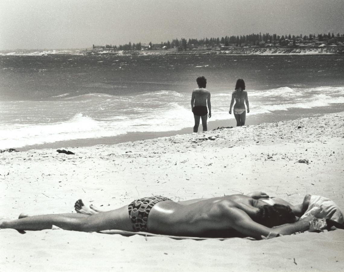 Sunbathers on Leighton Beach 1975