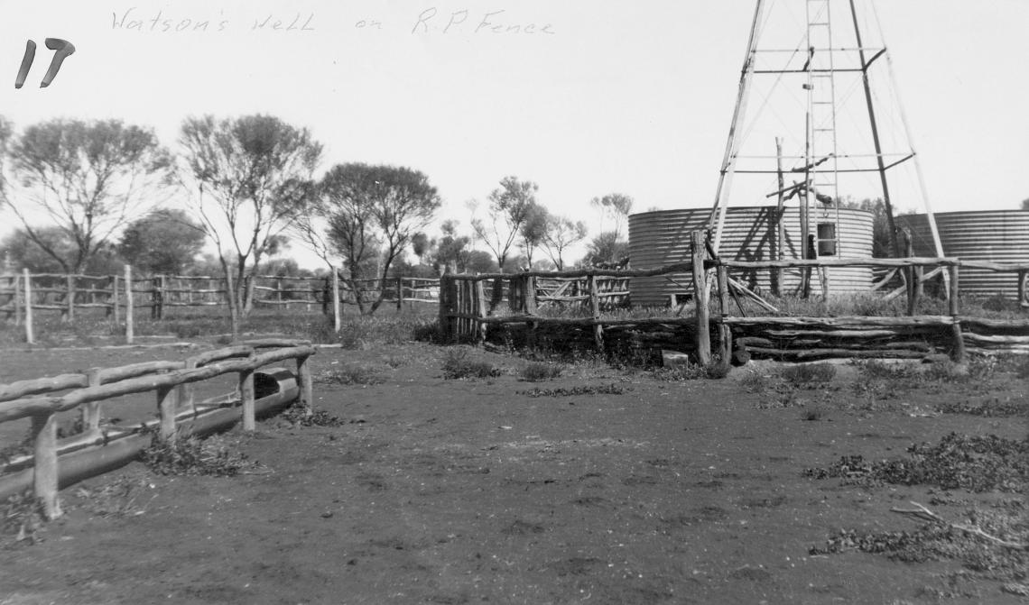 Watsons Well a noted landmark on the Rabbit Proof Fence in 1932