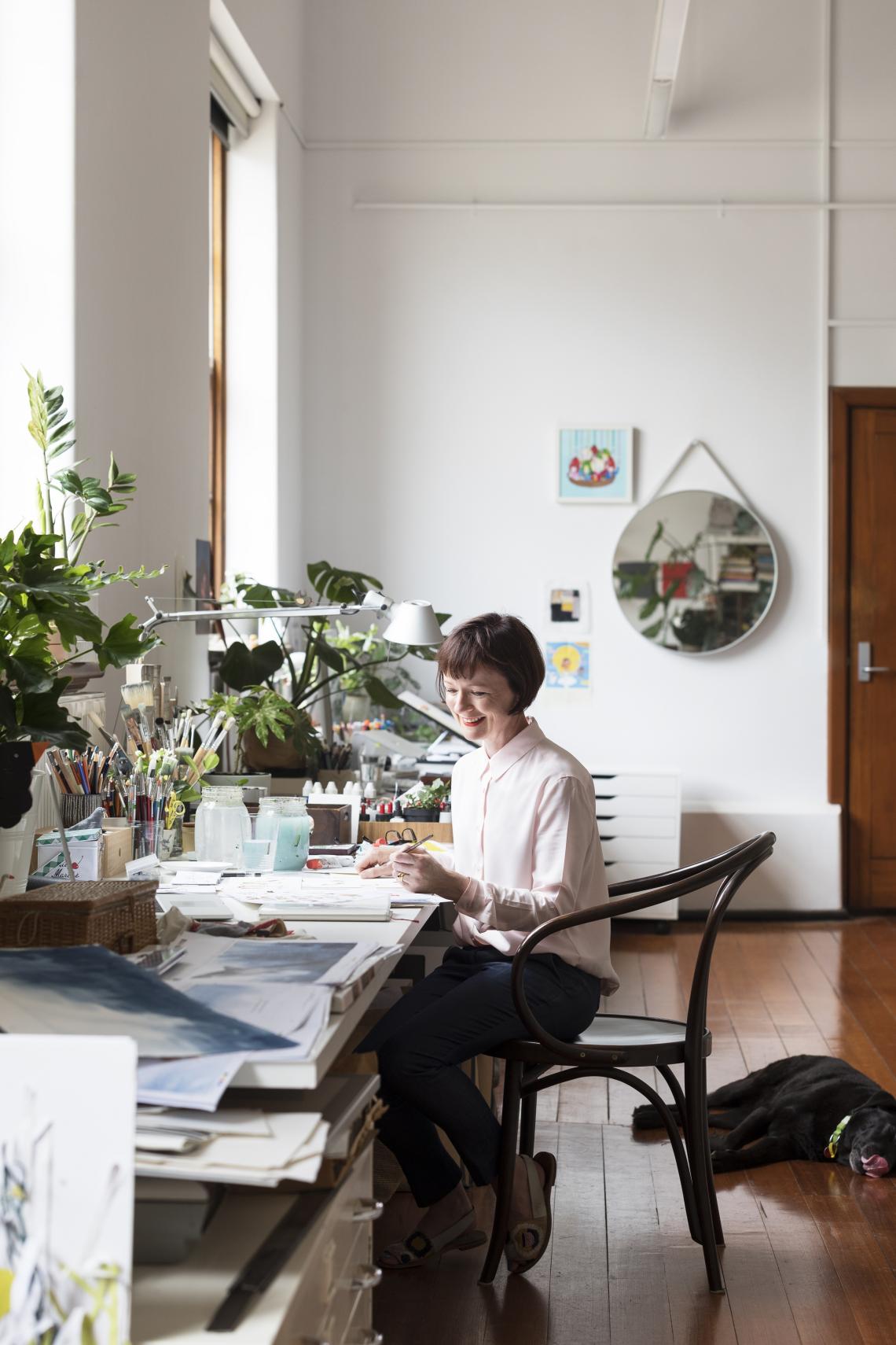 Anna Walker in her studio