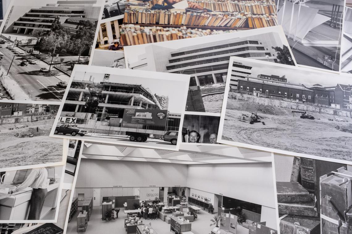 Pile of State Library photo prints from c1982