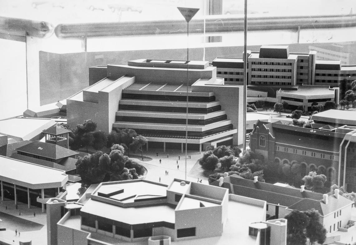 Alexander Library Building Cultural Centre model c1982
