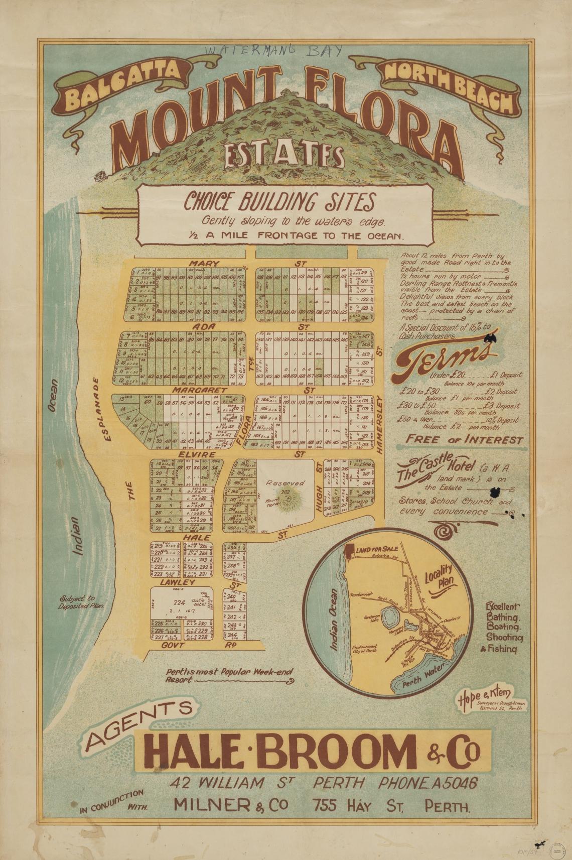 Map of North Beach Estate ca 1905