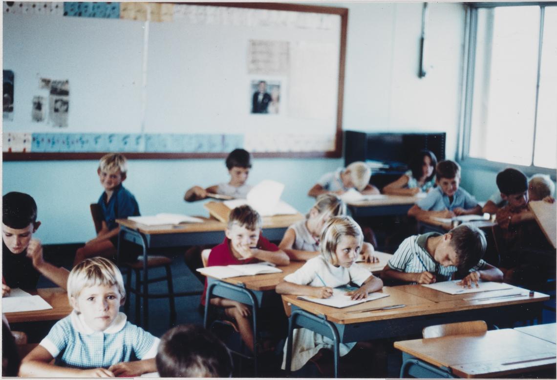 Dampier Primary School classroom November 1968