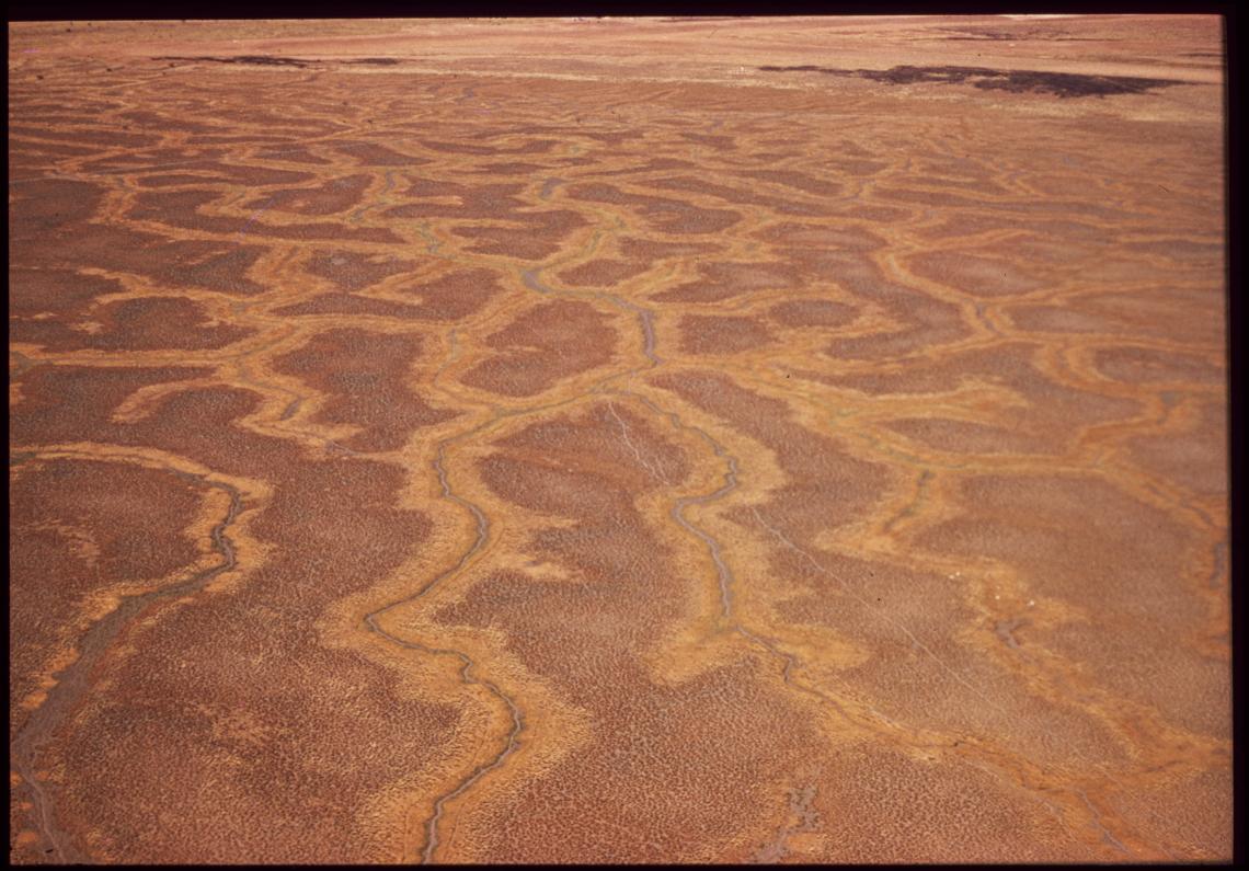 Aerial photograph of patterns on the earth in north Western Australia 1961