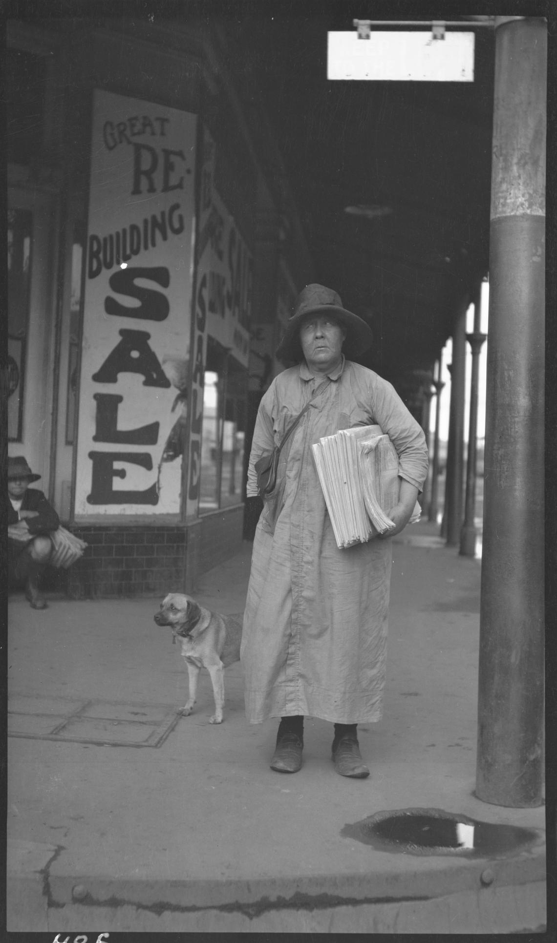 Kate Hainey paper seller Fremantle 1923