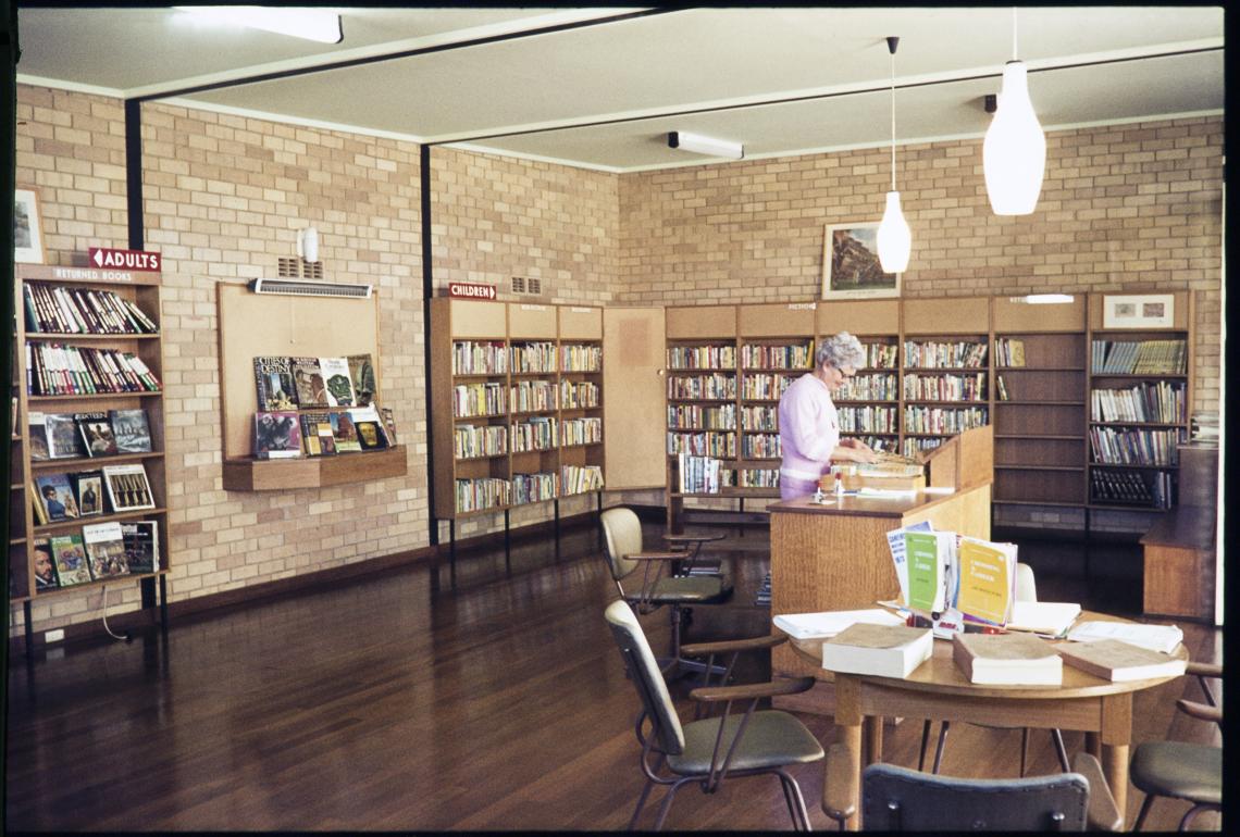 Rockingham Public Library interior 8 May 1973