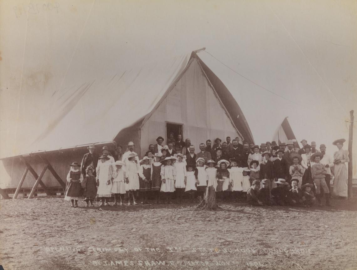 Opening ceremony of the 1st State School Coolgardie by James Shaw Esq Mayor November 1894