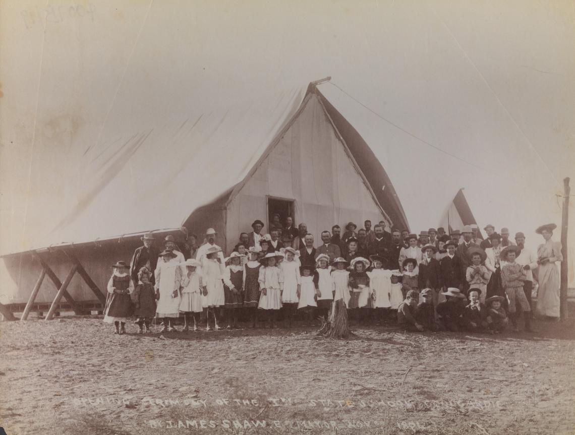 Opening ceremony of the 1st State School Coolgardie by James Shaw Esq Mayor November 1894