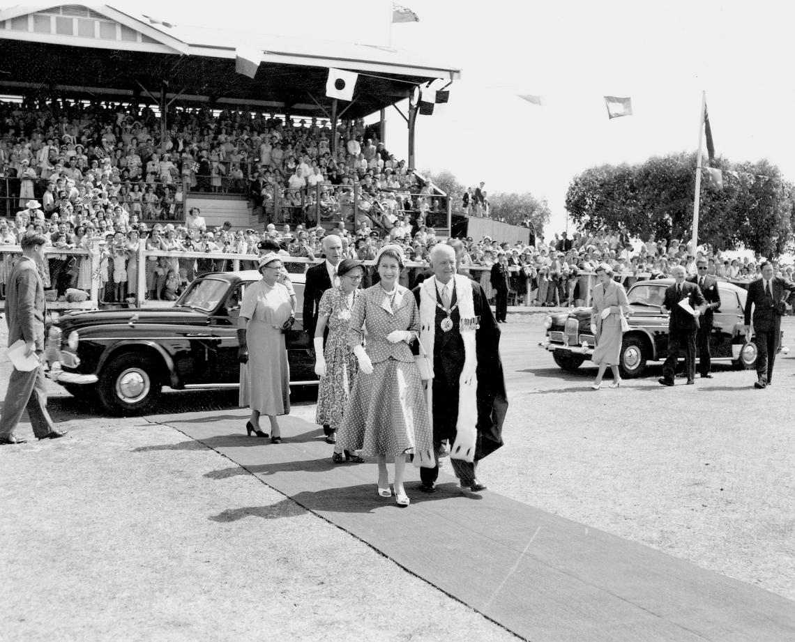 Queen Elizabeth II Royal visit Northam 1954