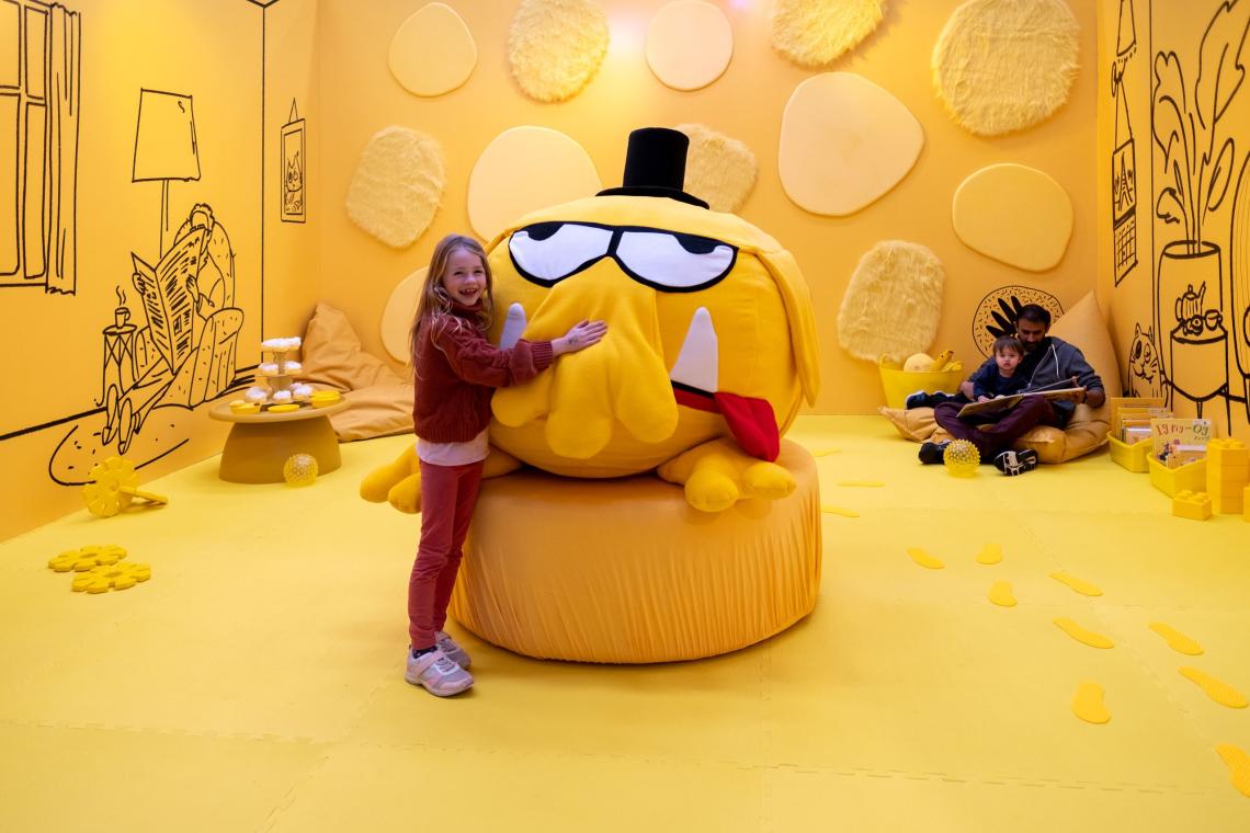 Families playing in the Mr Chicken Sensory Play Space