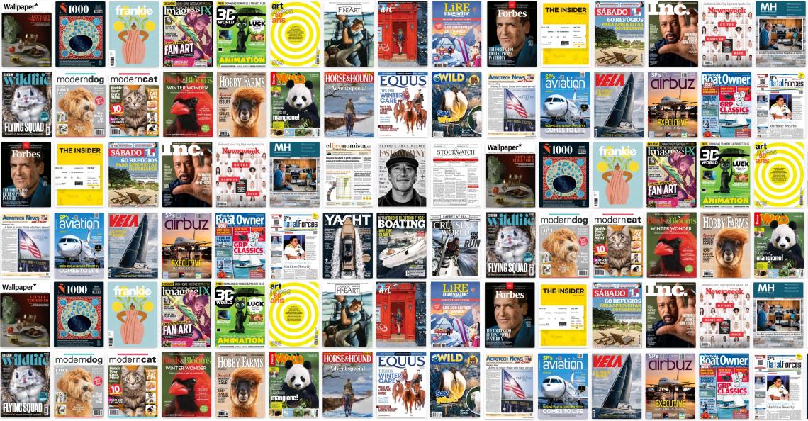 eResource collage of magazines and journals