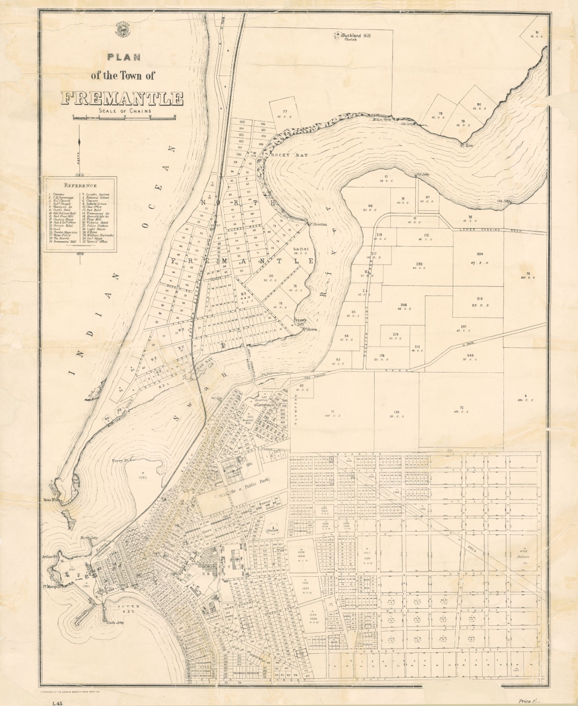 Plan of the town of Fremantle 1890