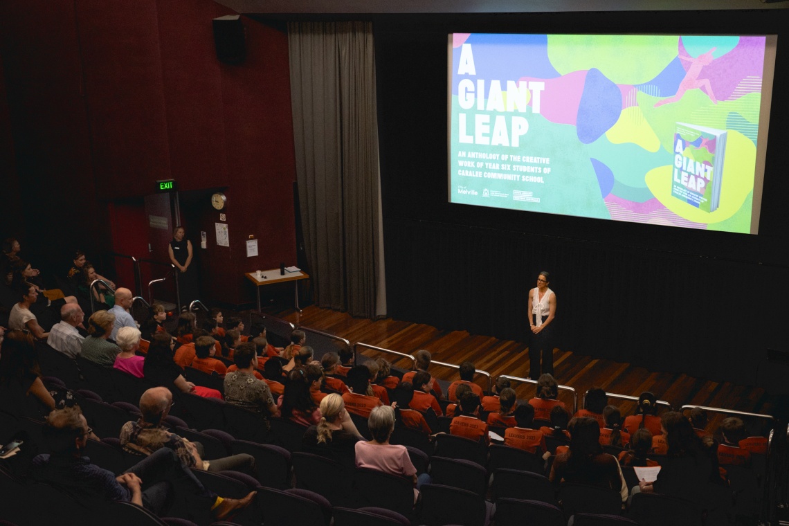 A Giant Leap launch in the Library Theatre