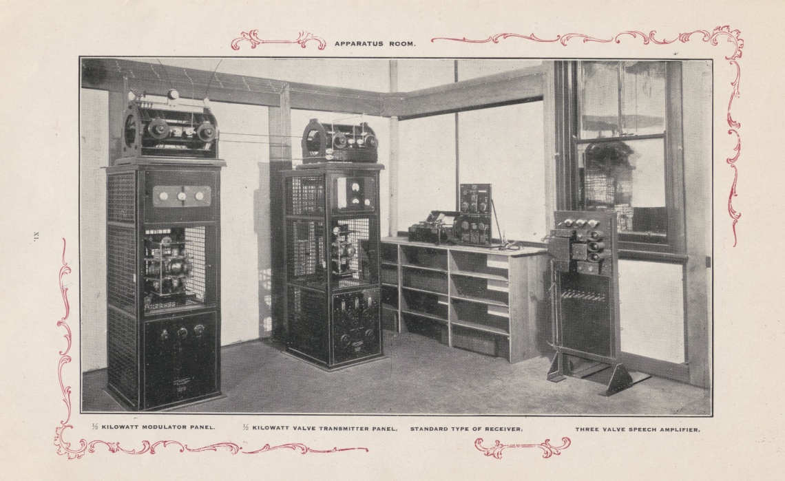 6WF Radio official opening souvenir programme June 4th 1924 p14 Photograph of radio equipment