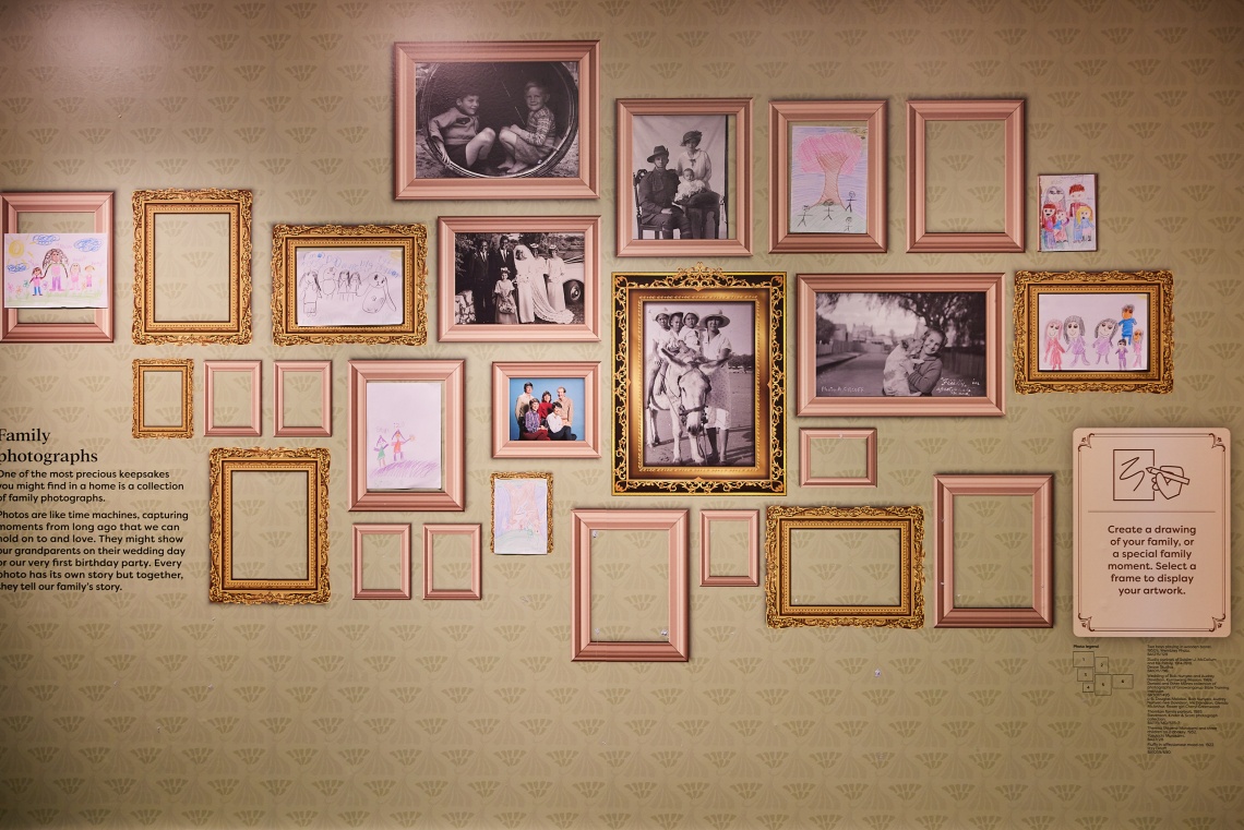 Collage of photos from Keepsake exhibition