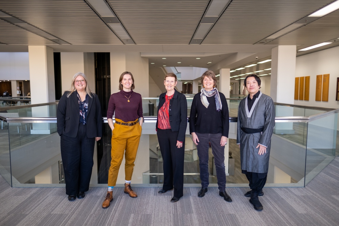 Dr Shino Konishi Jordanna Eades Catherine Clark Gina Pickering and Dr Dean Chan standing side by side