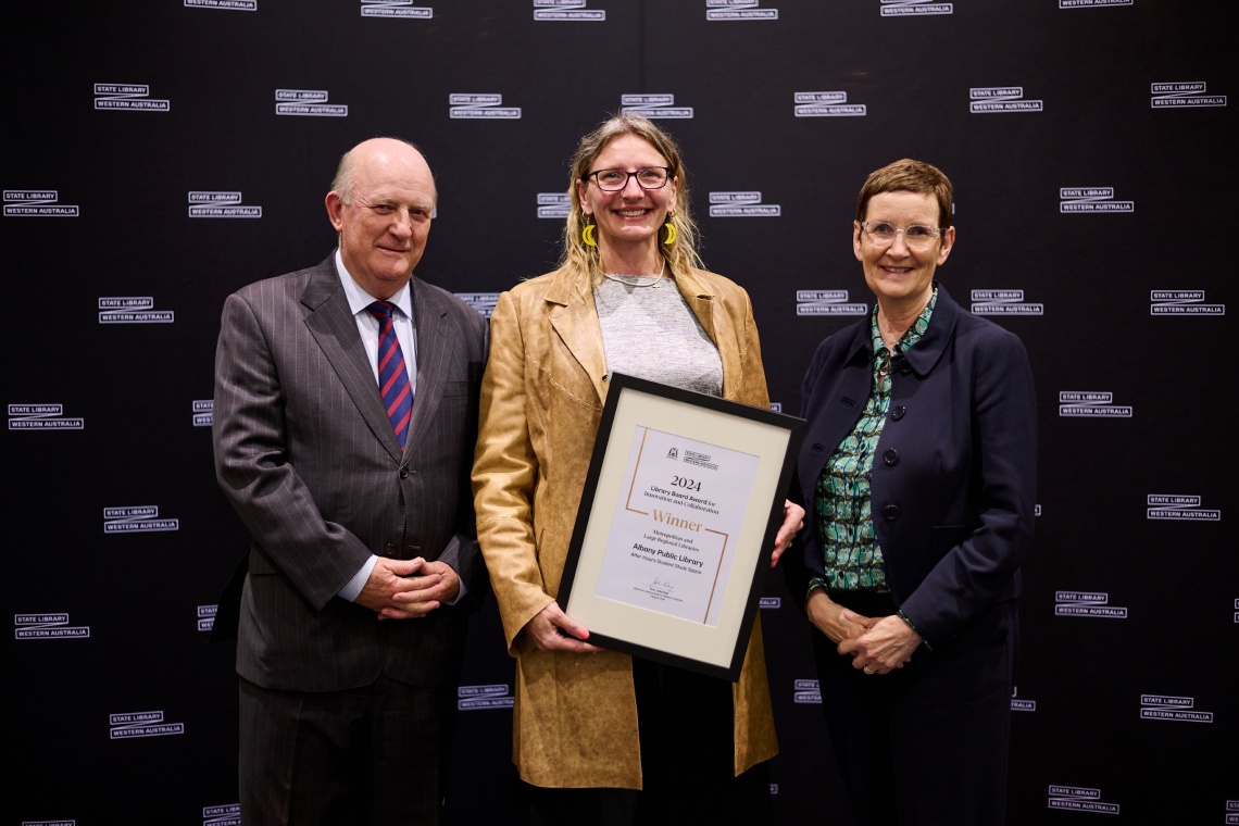 Hon John Day Chairman of the Library Board Dora Adeline and Catherine Clark CEO and State Librarian