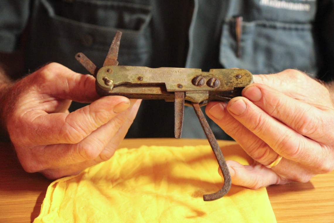 holding an old multi tool