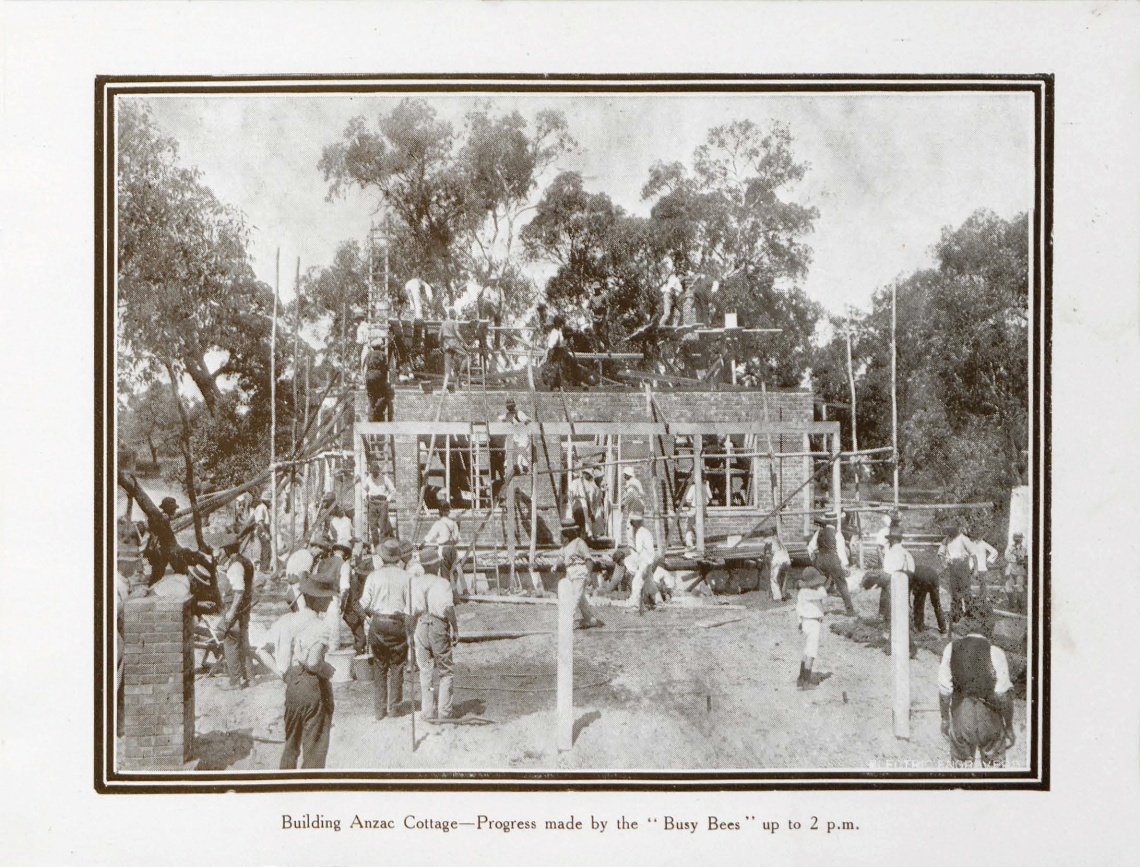 Anzac Cottage souvenir booklet Building Anzac Cottage