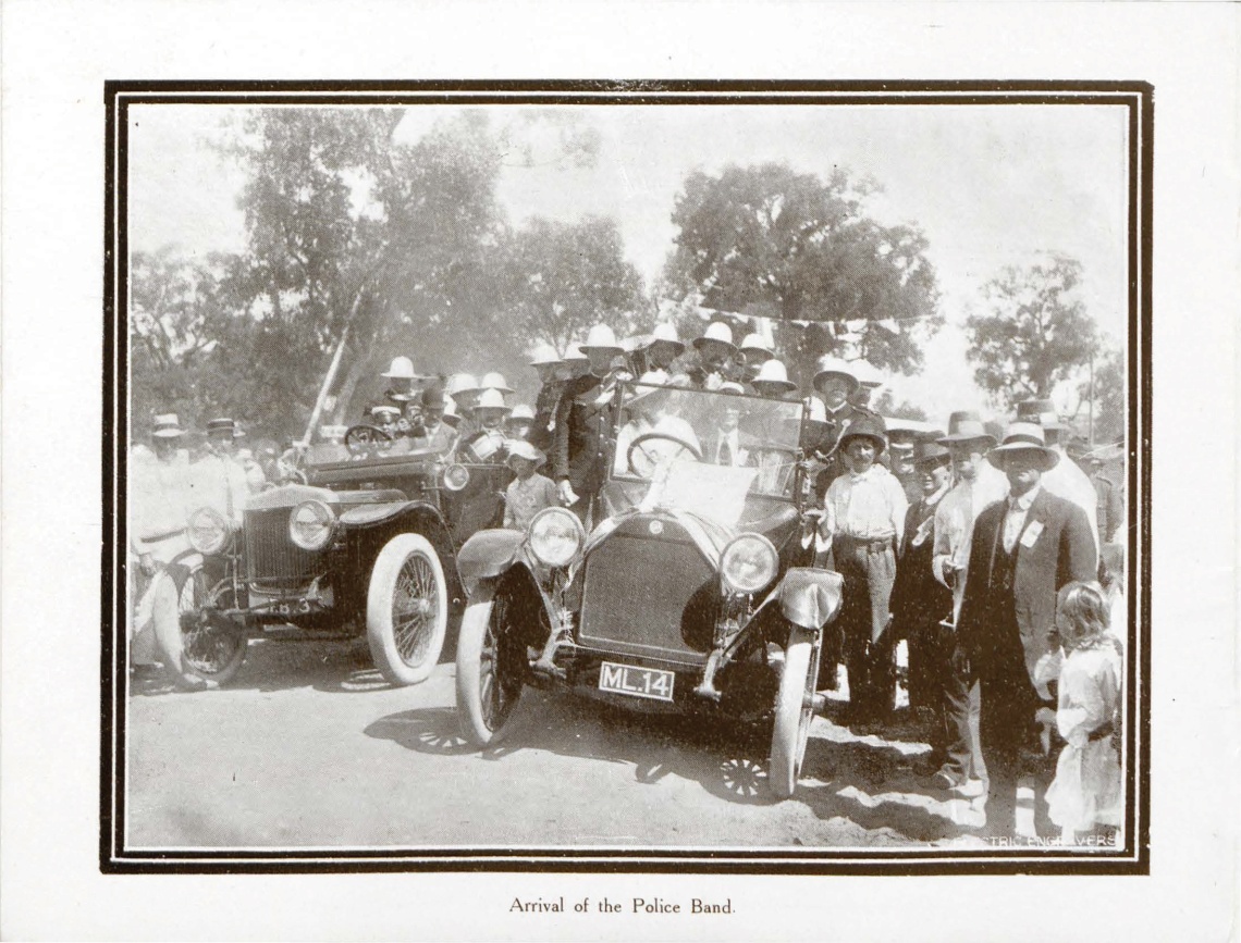Anzac Cottage memorial booklet picture of the Police Band