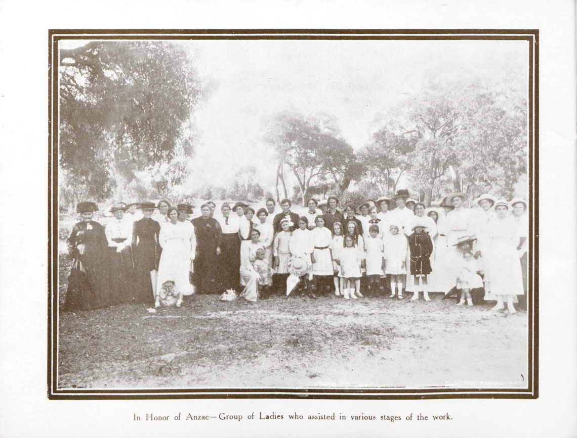 Anzac Cottage memorial booklet - picture of Group of Ladies who assisted in various stages of the work