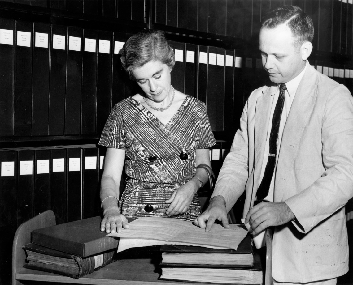 Mollie Lukis with JG Jones 1957