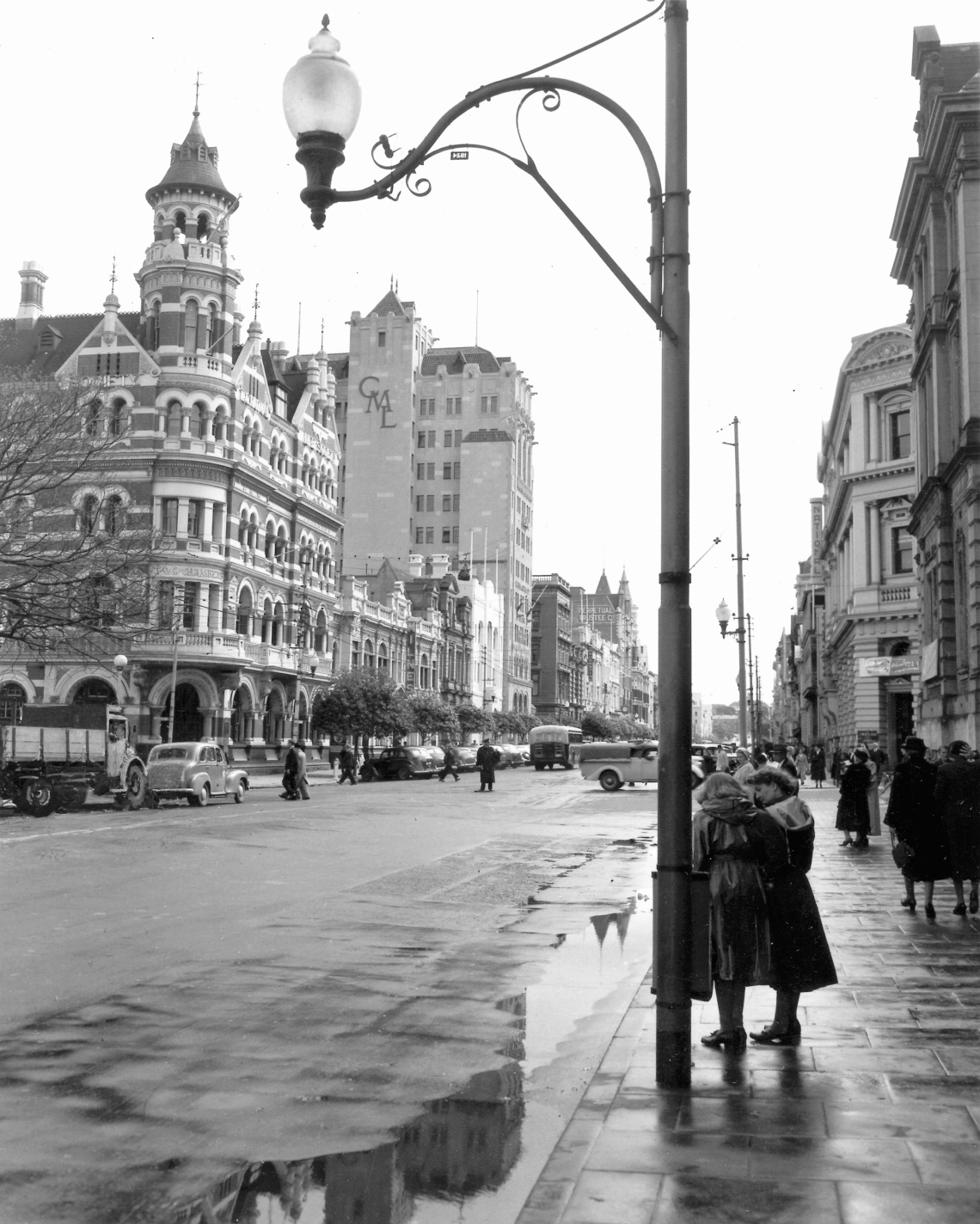 St Georges Terrace from the Treasury Building in 1950