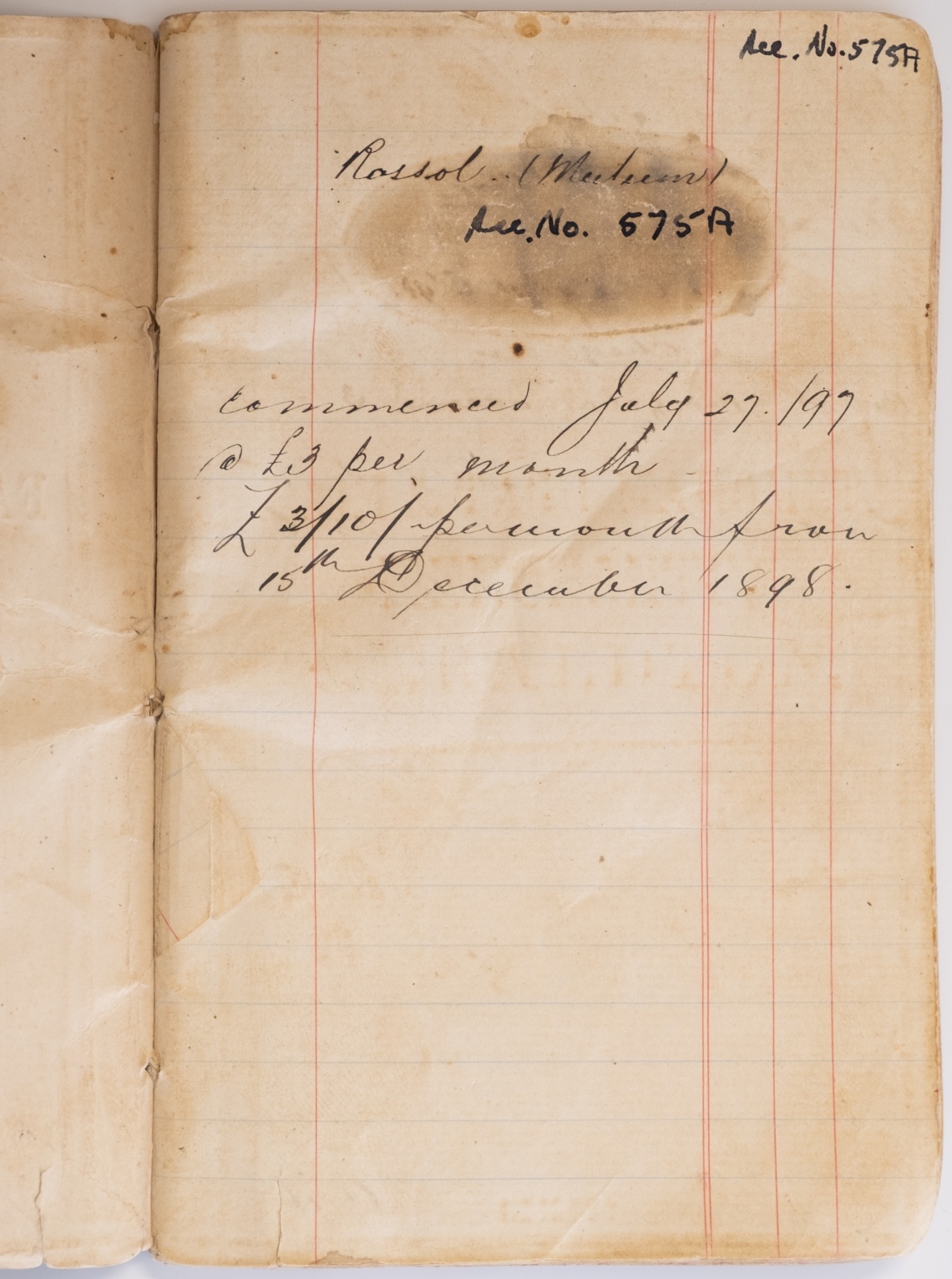 Faiz and Tagh Mahomet Accounts and wages book 