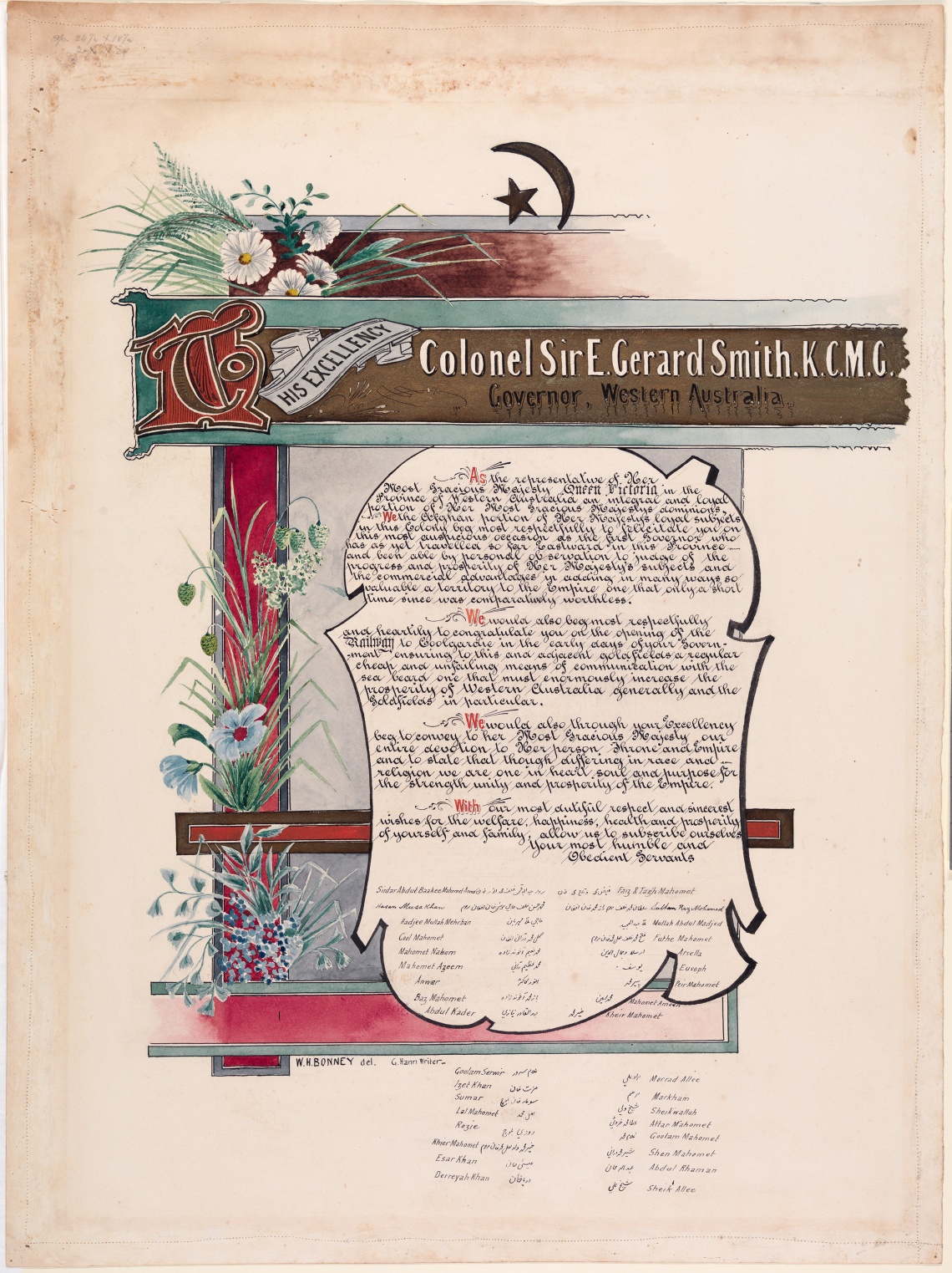 Illuminated Address to Sir Gerard Smith