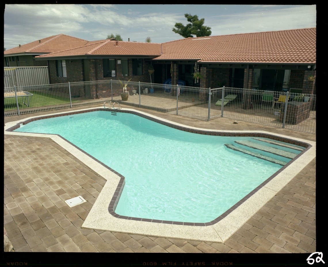 Domestic swimming pool in the shape of Australia 1979
