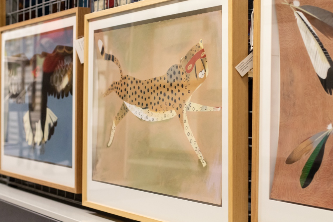 Collection of paintings in the art stacks