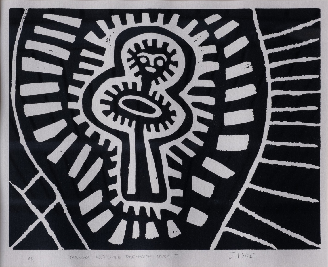 Black and white artwork by Jimmy Pike