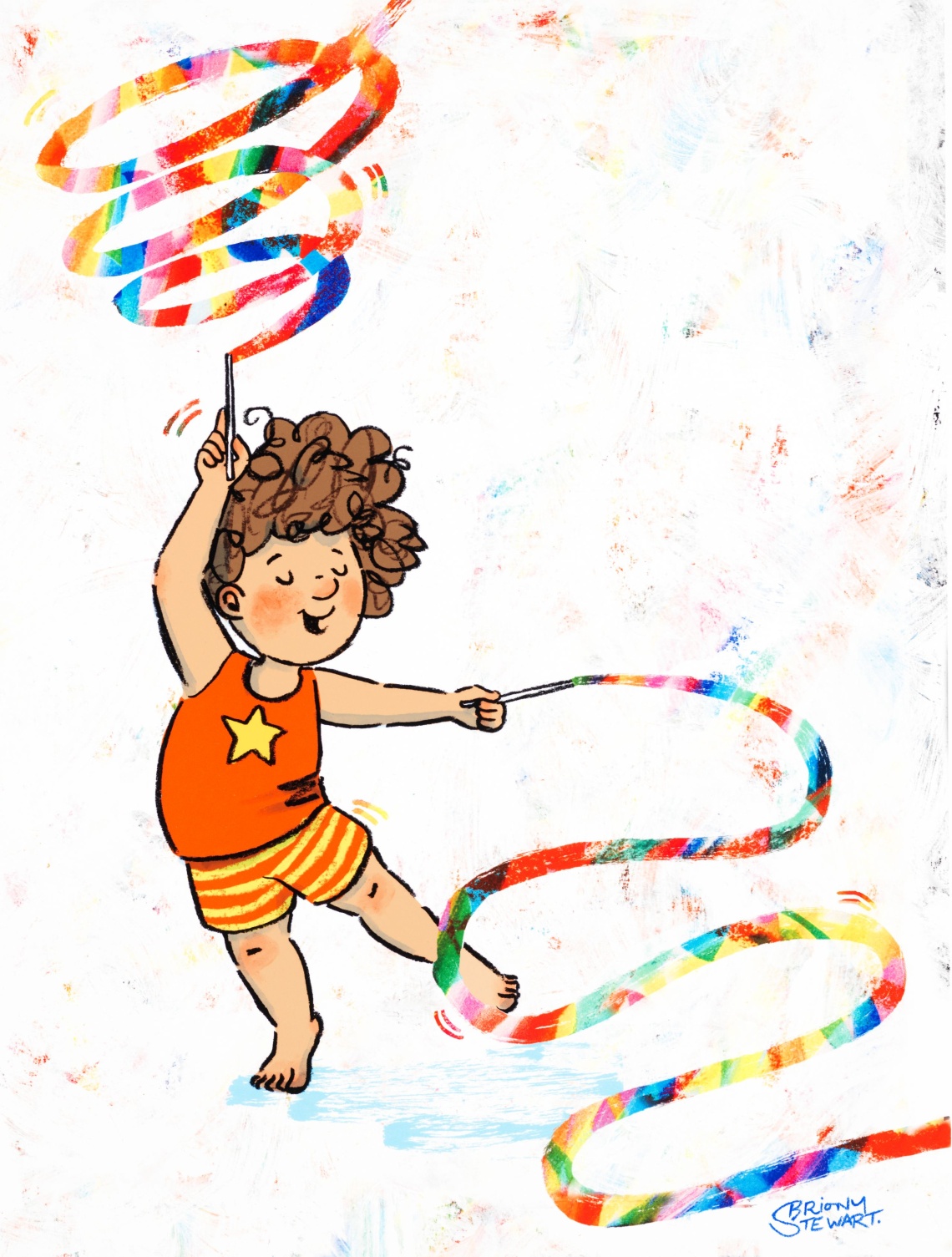 Artwork from the childrens book Gymnastica Fantastica by Briony Stewart 