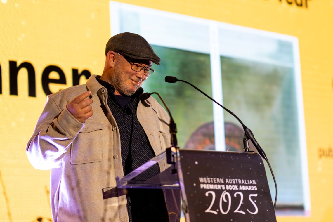 Alan Fyfe winner of Book of the Year sponsored by Writing WA and  Poetry Book of the Year