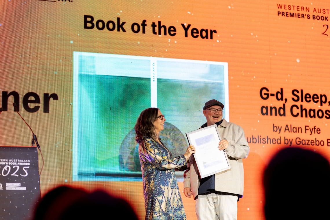 Alan Fyfe winner of Book of the Year sponsored by Writing WA and  Poetry Book of the Year
