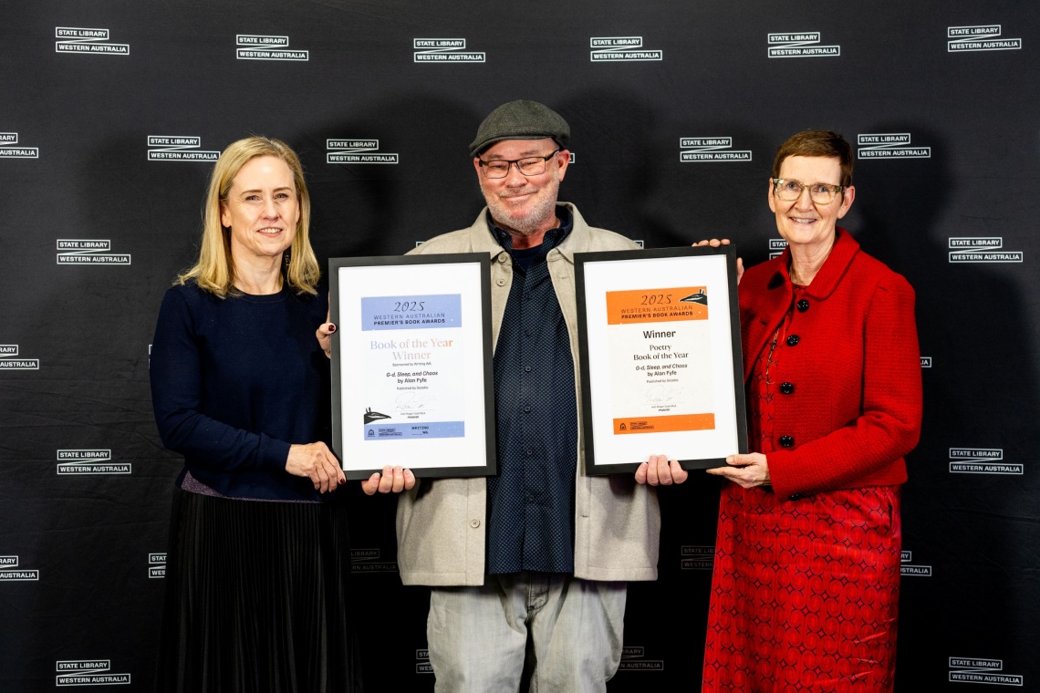Alan Fyfe winner of Book of the Year sponsored by Writing WA and  Poetry Book of the Year